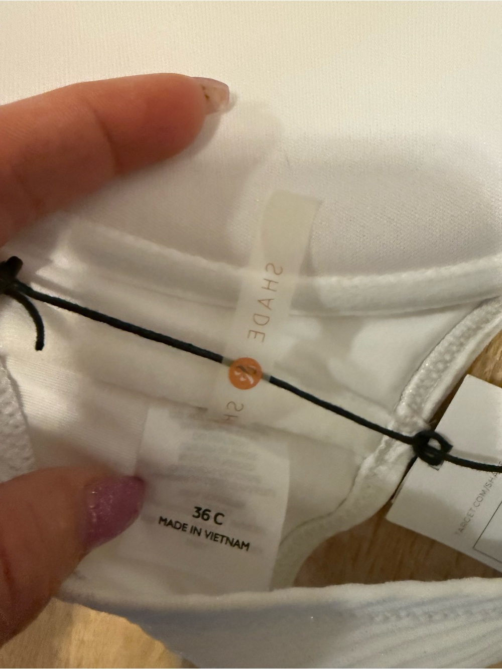 🤍 Shade & Shore White Light Lift Underwire Bikini Top NWT 36C - Picture 7 of 8